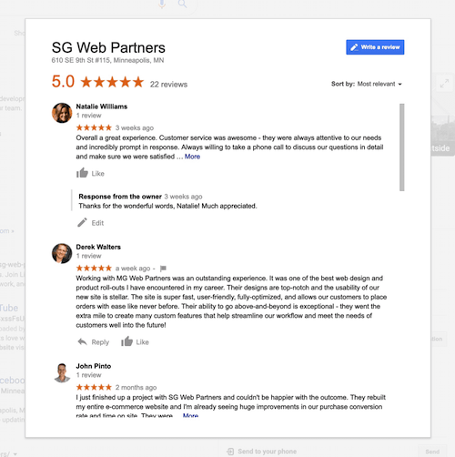 google-reviews-minneapolis-web-design