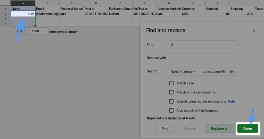 shopify-to-woocommerce-export-customers-csv-find-replace-replace-all-order-id