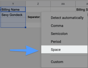 shopify-to-woocommerce-export-customers-csv-split-text-to-columns-space