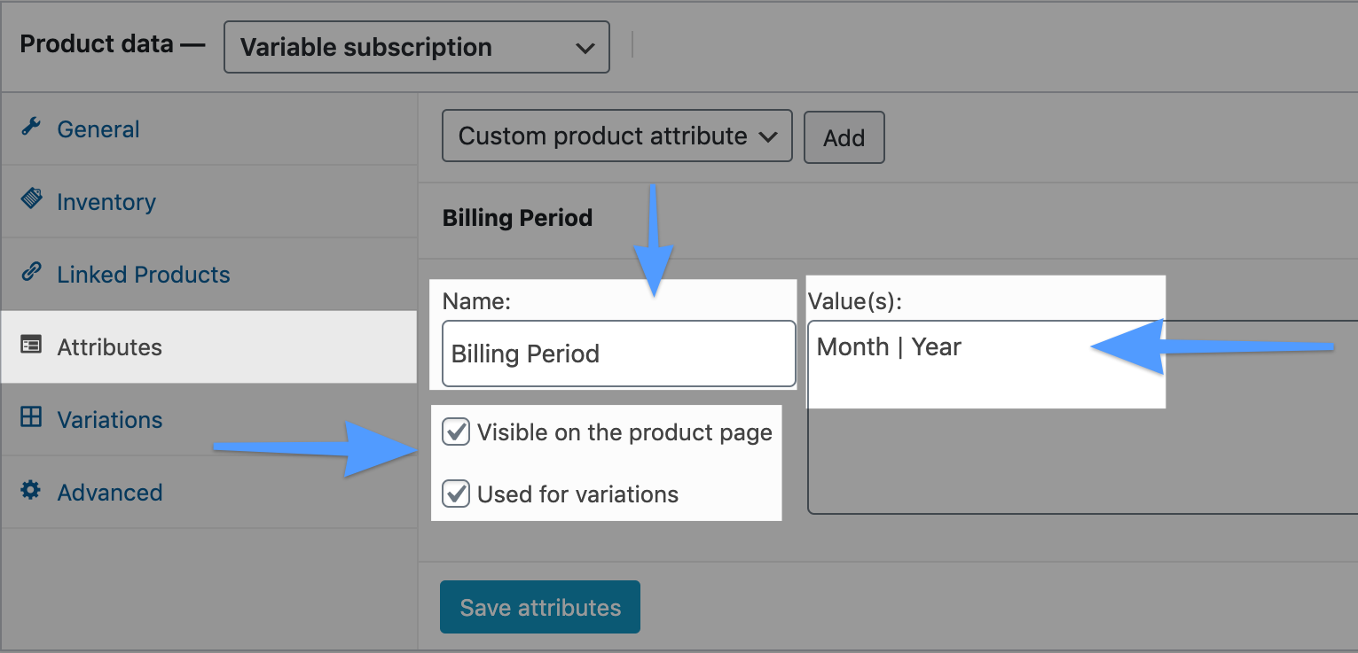 Variable-Subscription-Product-WooCommerce-dashboard-Products-Product-Data-Variable-Subscription-Attributes-Add-Billing-Period