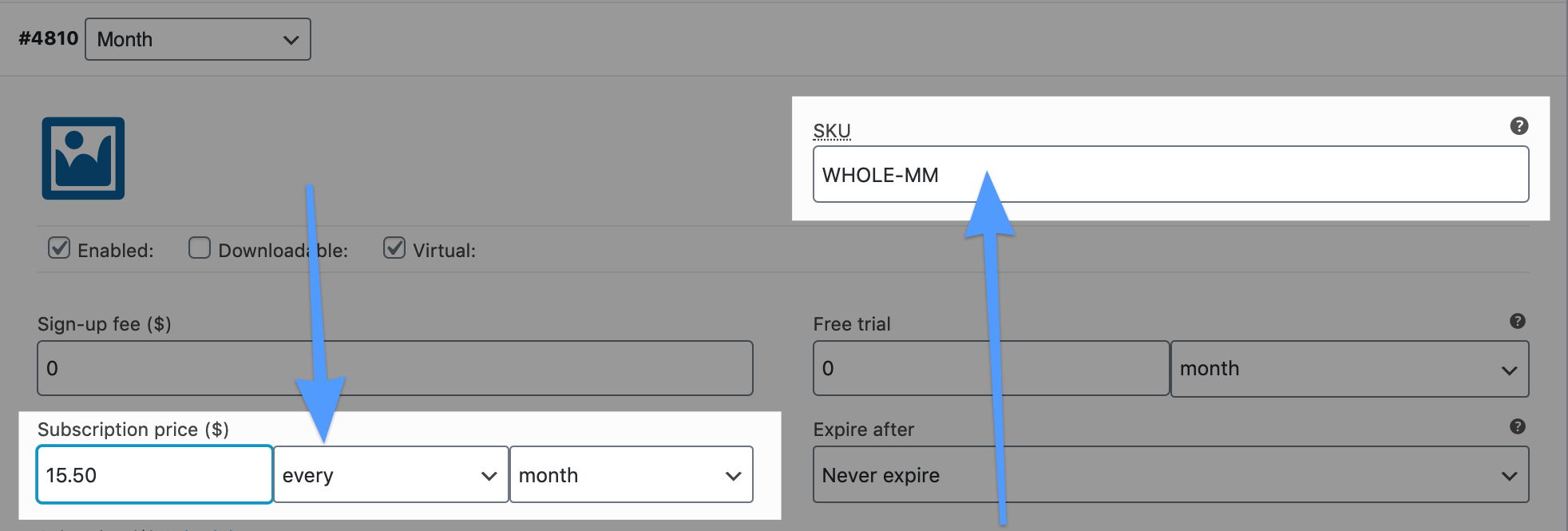 Variable-Subscription-Product-WooCommerce-dashboard-Products-Product-Data-Variable-Subscription-Variations-PriceSKU