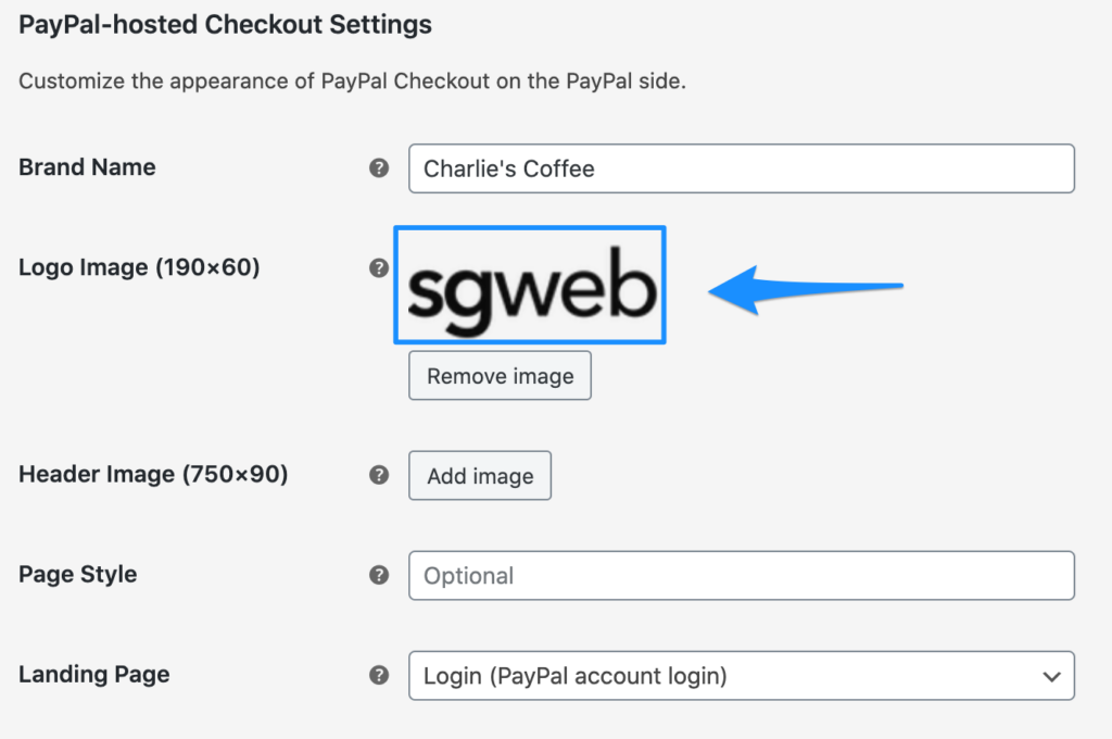 PayPal-hosted Checkout Settings