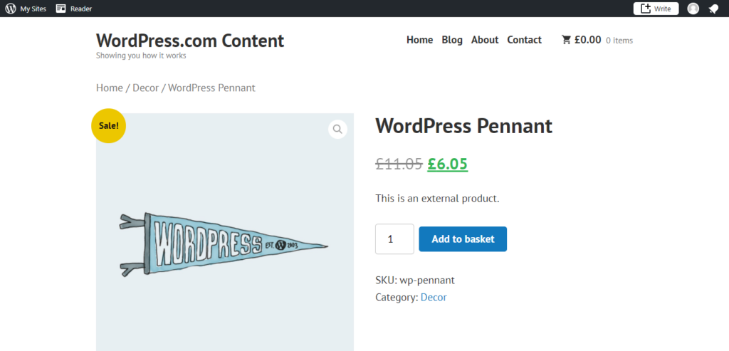 WordPress pennant capture
